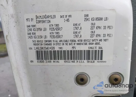 2005 Jeep Liberty Limited Edition из США, поврежденный, VIN 1J4GL58K25W614328